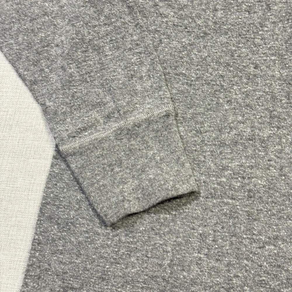L.L. Bean River Driver Henley Shirt Mens Large Gray Crew Neck Button Cotton Wool